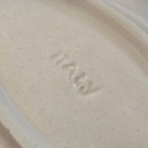 Vintage Trinket Bowls Serving Dish Ceramic Italian Pottery Renaissance Nove Rose - Picture 4 of 9